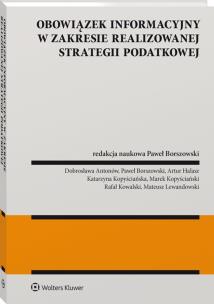 Okładka książki Obowiązek informacyjny w zakresie realizowanej strategii podatkowej