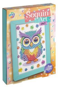 Opakowanie Obraz cekinowy z ramą Sowa