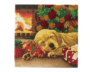 Obraz na płótnie 30x30cm z mozaiką Labrador. Wydawca: EPEE. Multiszop.pl Opakowanie Obraz na płótnie 30x30cm z mozaiką Labrador