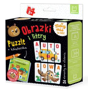 Obrazki i litery. Puzzle + książeczka. Autor: Podgórska Anna. Multiszop.pl Okładka książki Obrazki i litery. Puzzle + książeczka