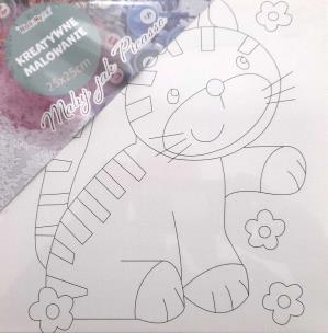 Obrazy do malowania Kotek 25cmx25cm. Wydawca: Norimpex. Multiszop.pl Opakowanie Obrazy do malowania Kotek 25cmx25cm