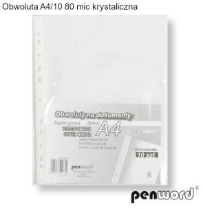 Opakowanie Obwoluta A4 80 mic krystaliczna 10szt