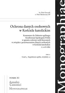 Ochrona danych osobowych w Kościele...T.2. Autor: Kroczek Piotr, Piotr Skonieczny. Multiszop.pl Okładka książki Ochrona danych osobowych w Kościele...T.2
