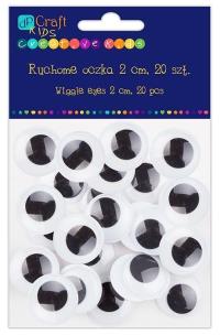 Oczka samoprzylepne ruchome 2cm.20szt.. Wydawca: DP CRAFT. Multiszop.pl Opakowanie Oczka samoprzylepne ruchome 2cm.20szt.