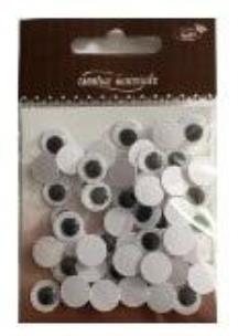 Opakowanie Oczy okrągłe samoprzylepne 1cm 50szt