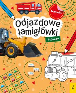Okładka książki Odjazdowe łamigłówki z naklejkami. Pojazdy