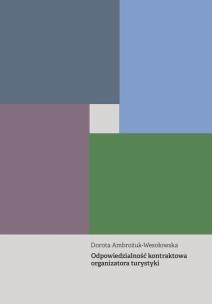 Okładka książki Odpowiedzialność kontraktowa organizatora turystyki
