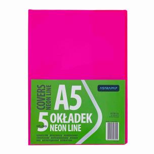 Opakowanie Okładka A5 Neon Line nieregulowana (5szt) ASTRAPAP