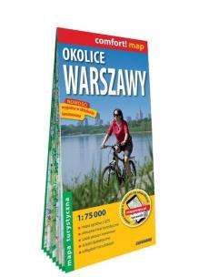 Okolice Warszawy Mapa turystyczna 1:75 000. Autor:   Praca zbiorowa. Multiszop.pl Okładka książki Okolice Warszawy Mapa turystyczna 1:75 000