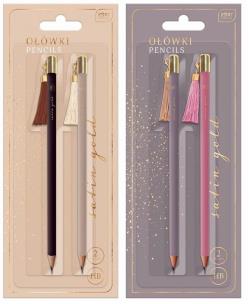 Opakowanie Ołówek 2 sztuki Satin Gold MIX