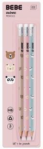 Opakowanie Ołówek 3 sztuki BB Friends Girls