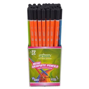 Opakowanie Ołówek trójkątny neon HB (72szt) CRICCO