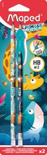 Opakowanie Ołówek z gumką Jungle Fever HB 2szt MAPED