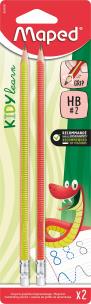 Opakowanie Ołówek z gumką Kidy Learn Grip HB 2szt MAPED