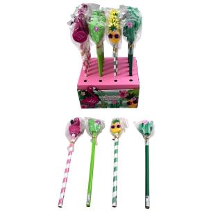 Opakowanie Ołówek z gumką Tropiki MIX (24szt)