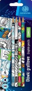 Opakowanie Ołówki grafitowe trójkątne HB Astrapen Comics 4 szt.