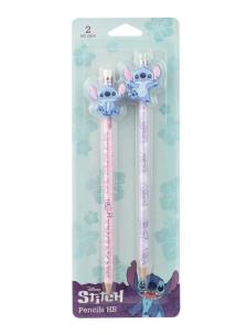 Opakowanie Ołówki z gumową nakładką Disney Fashion Stitch wzór 3 blister 2 szt.