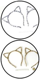 Opakowanie Opaska do włosów kotek z uszami