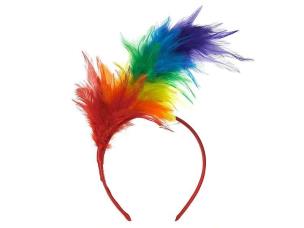 Opakowanie Opaska karnawałowa z piórami
