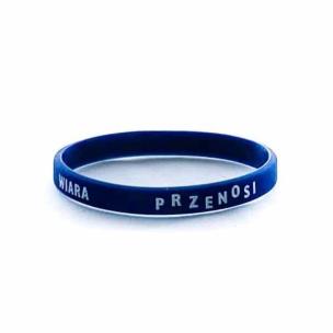 Opakowanie Opaska silikonowa dzieci - Wiara - granatowa wąska