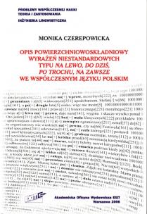 Okładka książki Opis powierzchniowoskładniowy wyrażeń niestand
