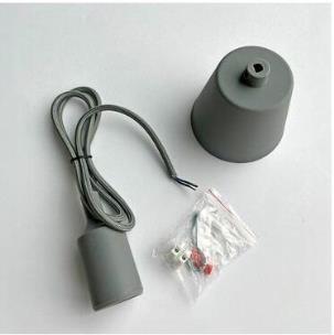 Oprawka silikonowa z kablem 90cm w oplocie szara. Wydawca: Dalprint. Multiszop.pl Opakowanie Oprawka silikonowa z kablem 90cm w oplocie szara