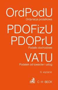 Okładka książki Ordynacja podatkowa, PDOFizU, PDOPrU, VATU wyd.6