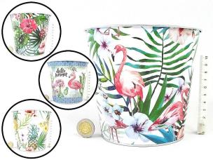 Opakowanie Osłonka na doniczkę metalowa 15x14cm MIX