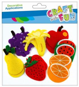 Owoce filcowe samoprzylepne 14szt. Wydawca: Craft With Fun. Multiszop.pl Opakowanie Owoce filcowe samoprzylepne 14szt