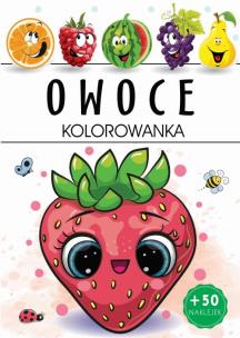 Owoce. Kolorowanka. Autor: Opracowanie zbiorowe. Multiszop.pl Okładka książki Owoce. Kolorowanka