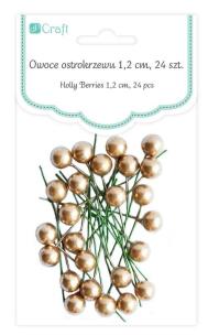 Opakowanie Owoce ostrokrzewu 1,2cm żółte (24 szt)