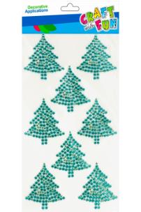 Opakowanie Ozdoba BN kryształki choinki samoprzylepne zielone 8szt