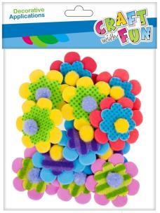 Opakowanie Ozdoba filcowa samoprzylepna kwiat 12szt
