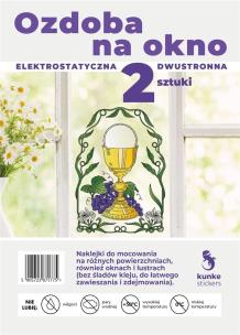 Ozdoba na okno elektrostatyczna 2szt. Wydawca: Kunke. Multiszop.pl Opakowanie Ozdoba na okno elektrostatyczna 2szt