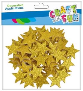 Opakowanie Ozdoba samoprzylepna gwiazda brokatowa 60szt