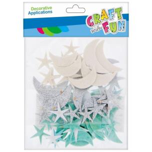 Opakowanie Ozdoba samoprzylepna gwiazdki/księżyce 60szt