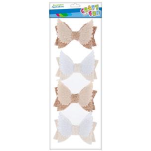 Opakowanie Ozdoba samoprzylepna skrzydła materiałowe 4szt