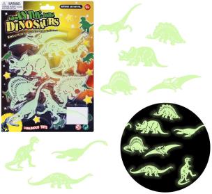 Opakowanie Ozdoby dinozaury fosforyzujące 8szt