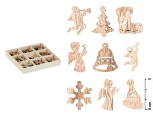 Ozdoby drewniane 3cm 27szt. Wydawca: MFP. Multiszop.pl Opakowanie Ozdoby drewniane 3cm 27szt