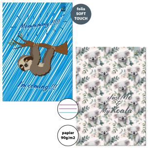 Opakowanie Paczka zeszyt A4 32k. 3-linie kolor BFF mix pakiet 5 sztuk