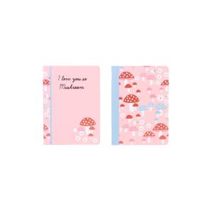 Opakowanie Paczka zeszyt A5 48k.linia Pink Mushrooms mix pakiet 5 sztuk