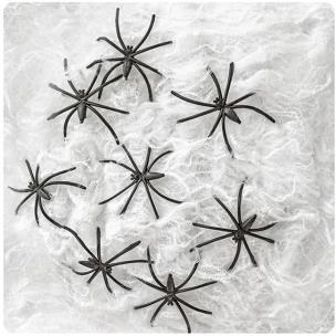 Opakowanie Pajęczyna halloween z pająkami 8szt