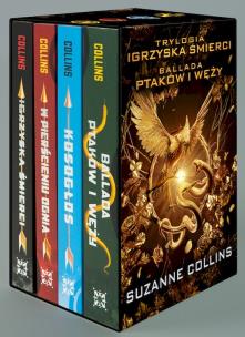 Pakiet Igrzyska śmierci. Tom 1-4. Autor: Suzanne Collins. Multiszop.pl Okładka książki Pakiet Igrzyska śmierci. Tom 1-4