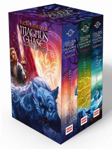 Pakiet Magnus Chase i bogowie Asgardu. Magnus Chase i bogowie Asgardu. Tomy 1-3 wyd. 2023. Autor: Rick Riordan. Multiszop.pl Okładka książki Pakiet Magnus Chase i bogowie Asgardu. Magnus Chase i bogowie Asgardu. Tomy 1-3 wyd. 2023