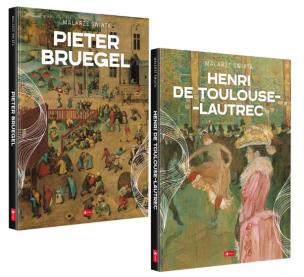 Pakiet Malarze Pieter Bruegel / Henri de Toulouse-Lautrec. Autor: Luba Ristujczina, Agnieszka Kijas. Multiszop.pl Okładka książki Pakiet Malarze Pieter Bruegel / Henri de Toulouse-Lautrec