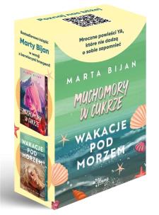 Pakiet: Muchomory w cukrze / Wakacje pod morzem. Autor: Marta Bijan. Multiszop.pl Okładka książki Pakiet: Muchomory w cukrze / Wakacje pod morzem