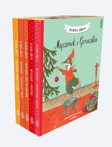 Okładka książki Pakiet Myszonek. Myszonek chce po swojemu / Myszonek pomaga w domu / Myszonek i Gwiazdka / Myszonek i trzaskający mróz / Myszonek i urodzinowy prezent / Myszonek pod namiotem. Frajda