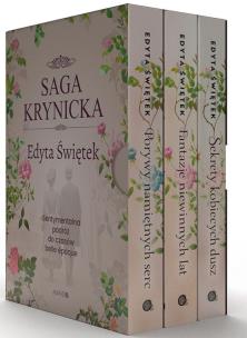 Pakiet Saga Krynicka. Sekrety kobiecych dusz / Fantazje niewinnych lat / Porywy namiętnych serc. Autor: Świętek Edyta. Multiszop.pl Okładka książki Pakiet Saga Krynicka. Sekrety kobiecych dusz / Fantazje niewinnych lat / Porywy namiętnych serc