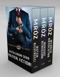 Pakiet W kręgach władzy. Wotum nieufności / Większość bezwzględna / Władza absolutna wyd. 2023. Autor: Remigiusz Mróz. Multiszop.pl Okładka książki Pakiet W kręgach władzy. Wotum nieufności / Większość bezwzględna / Władza absolutna wyd. 2023