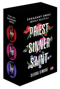 Pakiet: Zakazany owoc. Priest / Sinner / Saint. Autor: Simone Sierra. Multiszop.pl Okładka książki Pakiet: Zakazany owoc. Priest / Sinner / Saint